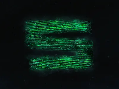 S concept 2 3d concept displacement electric futuristic green s text type typography