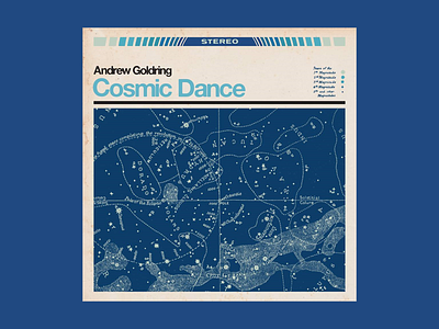 Andrew Goldring - Album Cover album album art andrew goldring astrology cosmic dance cover grid stars vintage