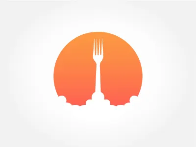 Departure Portland Logo Concept departure fork launch logo logo design restaurant restaurant logo