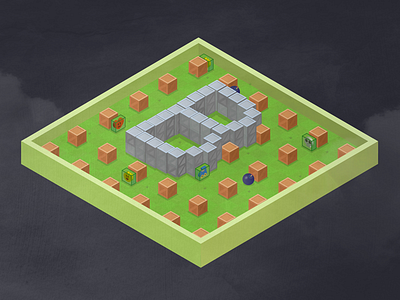 36 Days Of Type - B 36 days of type alphabet bomberman illustration isometric letter type typography