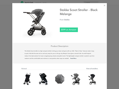 Shop Modal amazon design modal shop ui