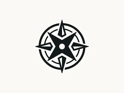 Compass Logo badge compass flat illustration journey logo logo design mark nautical north south travel