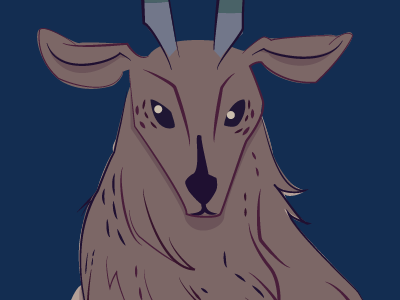 Elk animal cartoon children fairy tale illustration llama vector