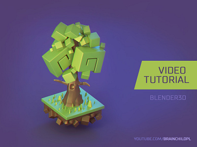 [Tutorial] How to create a 3d Cartoon Tree in Blender 3d 3d blender blender3d cartoon green icon model purple stylised tree tutorial video