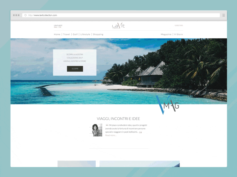 Lavit Collection Web Design animation browser gif palms travel travel website tropical vacation web web design website wordpress