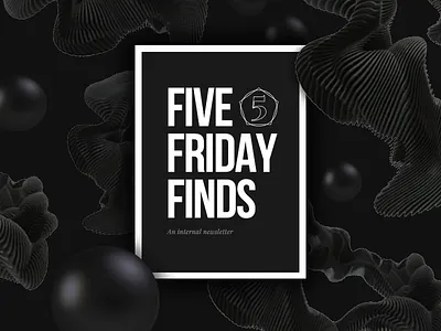 Five Friday Finds black internal newsletter pearls white