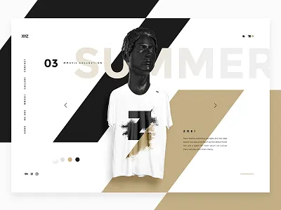 XYZ Clothing - UI design clothing design interface modern t shirt ui urban web design website