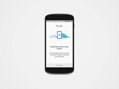 "Ok Google" Setup Onboarding (Recreated) android google material design ok google onboarding recreated voice search search setup sketch sketch app voice assistant