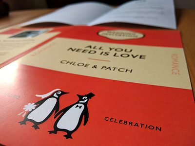 Wedding Invite classic books penguin books print rsvp wedding invite