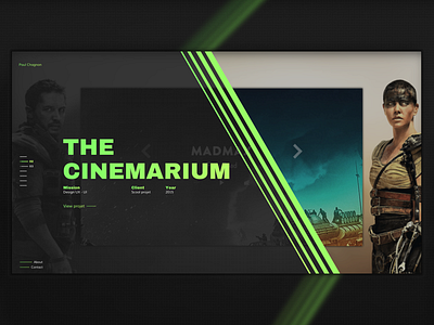 Undeveloped version of my portfolio green interface portfolio ui ux