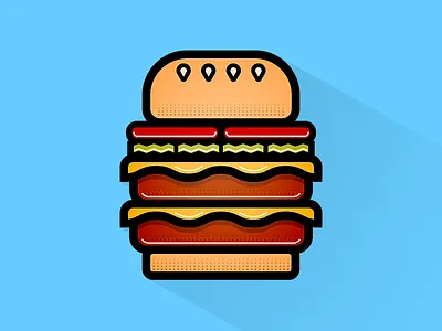 Guilt-Free Burger burger icon illustration