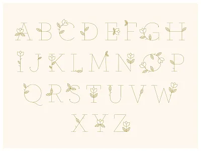 Spring Lettahs alphabet flower alphabet flowers letters typography