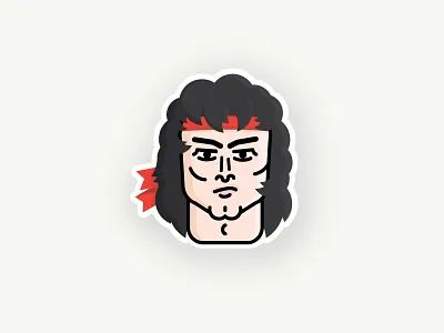 The Italian Stallion | Sylvester Stallone avatar butt chin face rambo sticker sylvester stallone