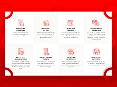 Illustrations for Fitness Website fitness icons illustration