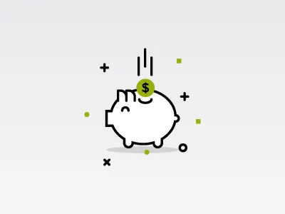 Piggy Bank Icon icon illustration line money piggy bank vector