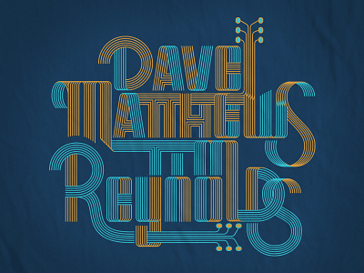 Tour T-shirt band music dave matthews lettering lockup t shirt tee tim reynolds tour