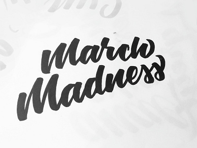 March Madness basketball calligraphy hand lettering march madness ncaa tombow