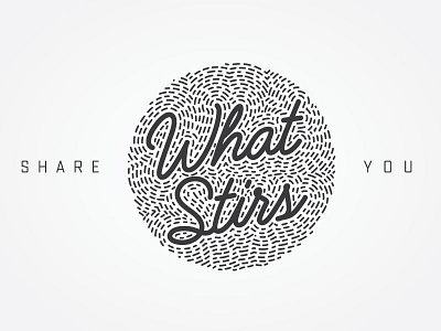 Share What Stirs You coffee illustration mural painting