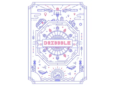 Hello Dribbble! first illustration shot