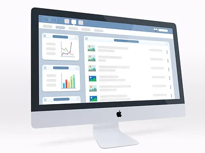 Steel Blue Material - Two Layered Nav blue charts design graphs material navigation steel blue two layer nav wireframe