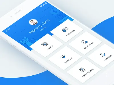 Hub navigation screen card ui hub navigation menu mobile