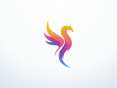 Phoenix bird brand branding colorfull icon logo mark modern phoenix