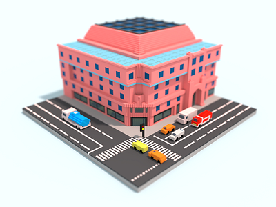 Crossroad 3d magicavoxel