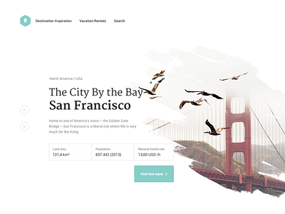 City details landing page landing page sanfrancisco search ux. ui webdesign