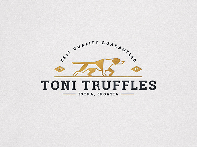 Toni Truffles company dog hunting logo minimal pointer simple truffles