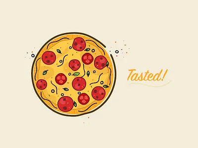 Tasted Pizza! illustration pizza playoff rebound stickermule