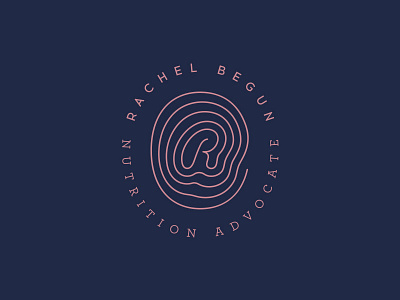 Rachel Begun Logo advocate brand fingerprint identity logo nutrition