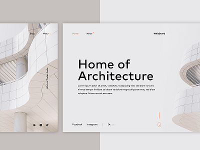 Home of Architecture concept design minimal minimalism minimalistic ui ux website