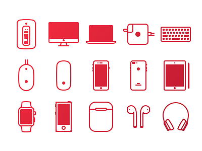 Apple Icons airpod apple headphones icons imac ipad iphone keyboard mac macbook mouse watch
