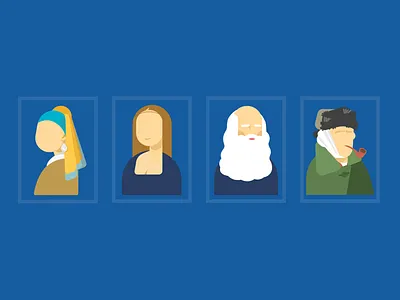 Hello Dribblers-The famous paintings design illustration