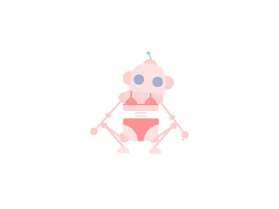 I do not care illustration robot