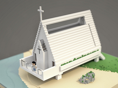 Church 3d magicavoxel