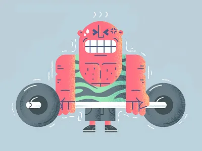 One more! character fitness gym muscle sport weight