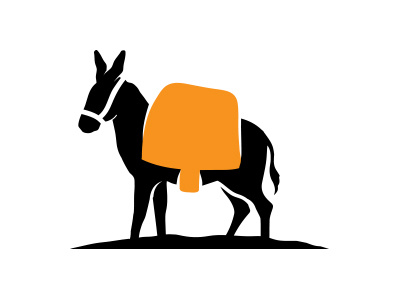 Loaded Donkey ass carry donkey load mule weight