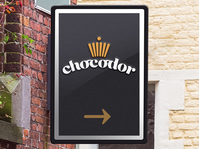 Choco chocolate cupcake logo sign