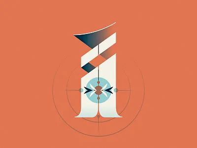 36 Days of Type - 1 1 36daysoftype capital dropcap illustration letter lettering number pattern type typography vector