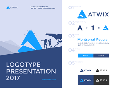 Atwix Logo Redesign a a logo atwix branding company corporate ecommerce identity logo logotype one triangle