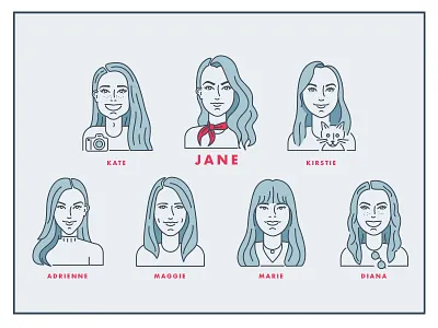 Bridal Party Avatars avatars bridal icon icons party people portrait wedding