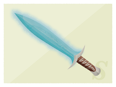 S is for Sting film frodo hobbit illustration lord of the rings lotr middleearth movie sting sword tolkien vector