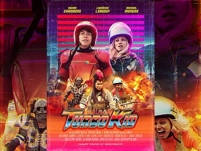 Turbo Kid Fan Art Poster 80s 90s cyberpunk fanart fanmade movie poster poster rad retro synthpop synthwave turbo kid