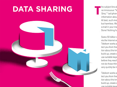 Data Sharing cake cursor data illustration pie sharing