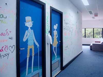 Portas ContaAzul contaazul doors illustration wall