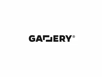 Gallery logotype fontlogo frame gallery logo logotype minimalism type