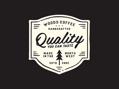 Quality You Can Taste badge cup handcrafted handdrawn logo mark merch northwest pint glass quality tree