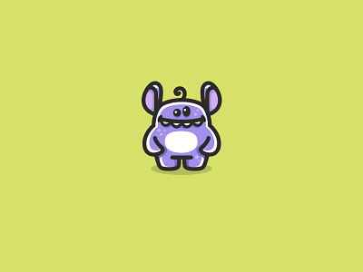 Little thingy character cute kreatank logo mascot monster playful sweet