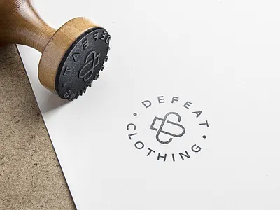 Defeat Clothing badge concept cool creative hire idea illustrator inspiration inspire logo monogram photoshop